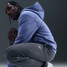 Nike Men's Club Open Hem Fleece Pants Charcoal Heather/Iron Grey/White side view