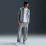 Nike Men's Club Open Hem Fleece Pants Dark Grey Heather/Smoke Grey full front view