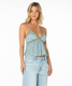Roxy Coastal Sun Tank Top Oil Green Solar Floral side view