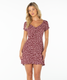 Roxy Women's Cool Breeze Mini Dress Port Margarita Ditsy front