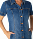 Roxy Women's Dusk After Dark Denim Dress Mirage Blue Denim Wash fabric detail