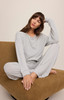Z Supply Women's PJ Classic Stripe Longsleeve Top LS Eclipse Full