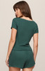 Z Supply Women's PJ Countryside Top Emerald Cove back view