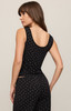 Z Supply Women's PJ Luxe Dot Tank Top TNK BLACK back view