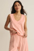 Z Supply Women's Sloane V-Neck Cotton Jersey Tank Top in Bellini