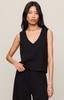 Z Supply Women's Sloane V-Neck Cotton Jersey Tank Top in True Black