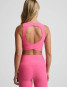 Beyond Yoga Women's Spacedye Twister Cropped Tank in Luscious Pink Heather side view