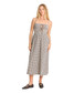 Billabong Women's Beach Check Midi Dress white black front