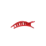 Teleties Small Flat Shooting Star Hair Clip in Red side angle