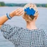 Teleties Large Flat Shooting Star Hair Clip in Blue