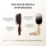 Teleties Mini Boar Bristle Hair Brush in Tan angled view