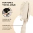 Teleties Detangler Hair Brush for Medium Hair in Tan bristles close-up