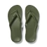 Archies Footwear Men's Arch Support Flip Flops Olive top view