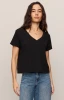 Z Supply Nomad V Neck Tee black front