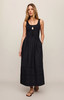 Z Supply Johanna Midi Dress Johanna Black full length view
