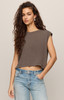 Z Supply Flex Sleeveless Tee Pebble Coast front