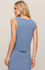 Z Supply Solace Jersey Denim Top Santorini Indigo back view