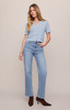 Z Supply The Muse High Rise Straight Jeans Light Year Full full body view