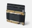 The Ridge Brass Wallet in brass finish detail view