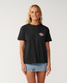 Rip Curl Party Wave Relaxed Tee PARTY WASHED BLACK front