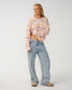 Rip Curl Women's Retro Swell Striped Poncho lilac front