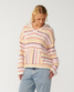 Rip Curl Women's Retro Swell Striped Poncho lilac side