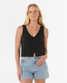 Rip Curl Women's Premium Surf Top black front view