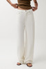Pistola Sydney High Rise Bowed Linen Wide Jean Light Gray detail view