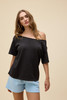 Daydreamer Women's Solid Off-The Shoulder Tee
