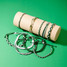Pura Vida Game Day Friendship Bracelet Pack Green and White detail