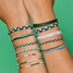 Pura Vida Game Day Friendship Bracelet Pack Green and White stacked