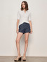 Sanctuary Women's Air of Ease Half Sleeve Tee in Chalk front view