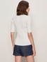 Sanctuary Women's Air of Ease Half Sleeve Tee in Chalk side view