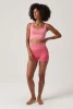 Spiritual Gangster Women's Seamless Love 2.0 Bra Top in Sunset Red front view
