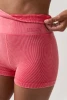 Spiritual Gangster Women's Seamless Love Shortie in Sunset Red