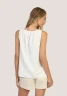 Dylan Women's Bobbi Button Tank in White detail view
