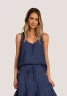 Dylan Women's Bobbi Button Tank in Navy