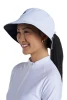Coolibar Women's Ariel Reversible Chlorine Resistant Pool Hat in White/Black