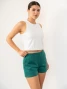 Thrive Societe Women's Ultraluxe Clean Front Shorts in Alpine Green