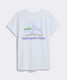 Vineyard Vines Women's Chasing Summer Short-Sleeve Pocket Tee in White Cap back view