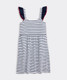 Vineyard Vines Girls' Pia Knit Dress in White/Navy front view