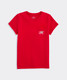 Vineyard Vines Girls' I Whale the USA Short-Sleeve Pocket Tee in Lighthouse Red
