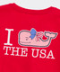 Vineyard Vines Girls' I Whale the USA Short-Sleeve Pocket Tee in Lighthouse Red