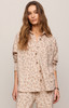 Z Supply Women's All Day Knit Leopard Jacket JKT Sandstone front view