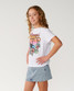 Rip Curl Girls' Wave Crop Tee 07HGTE front view