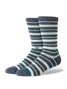 Stance Signature Stripe Crew Socks Turbulence flat lay