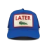 Soulbyrd Women's Later Gator Trucker Hat in Blue back view