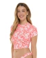 Body Glove Women's Blooms Rebel Crop Rashguard in Sunkissed