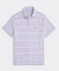 Vineyard Vines Men's Performance Air Tech Mesh Polo in White/Mariner/Blue laydown