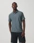 Vuori Men's Strato Tech Polo Blue Sea Heather front